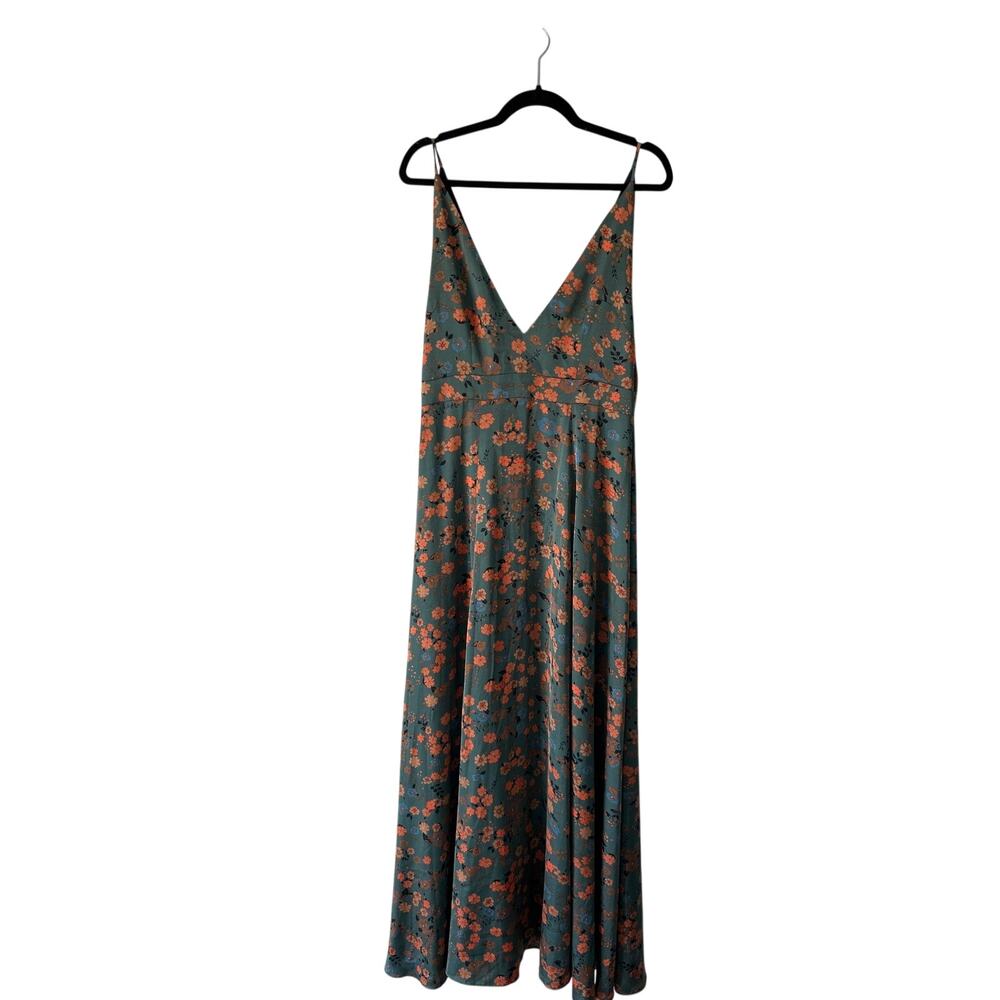 Yaly Couture Green Floral Formal Maxi Dress XS